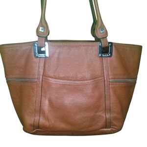 Tignanello Large Saddle Tan Leather Shoulder Tote